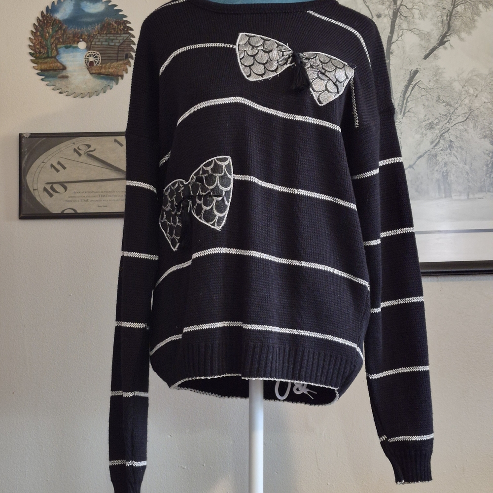 ​Barry and Me Vintage Style Knit Bow Sweater